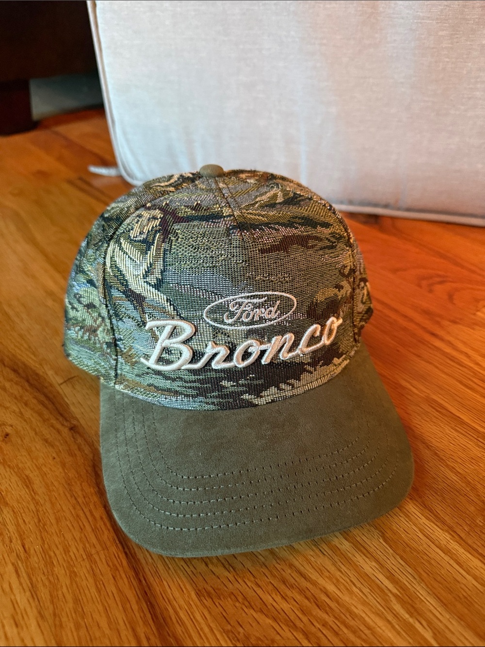 American Needle Ford Broncos Camo Cap in Olive and Brown